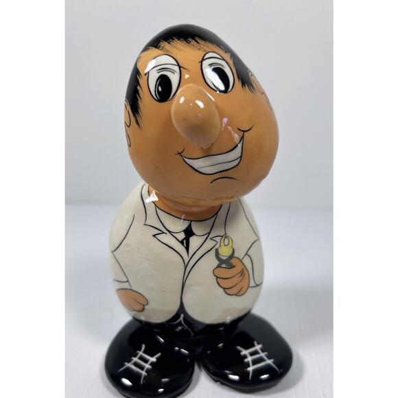 Vtg Dentist Rock Stone Figure Artist Signed Raul Y Elo 1988 Columbia Novelty - Picture 5 of 7